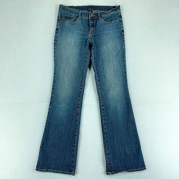 NY Jeans Womens Jeans Blue Size 6 (30x30.5) Bootcut Low Rise Denim Wash - Picture 1 of 10